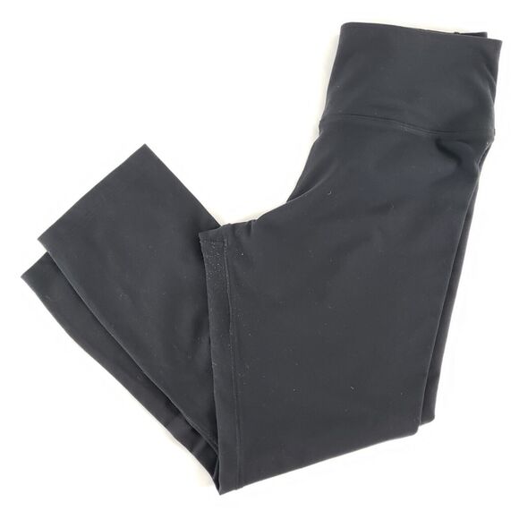 Nike Womens SIZE L Black Workout Run Tight Fit Crop Compression Pants Key Pocket - Picture 10 of 13